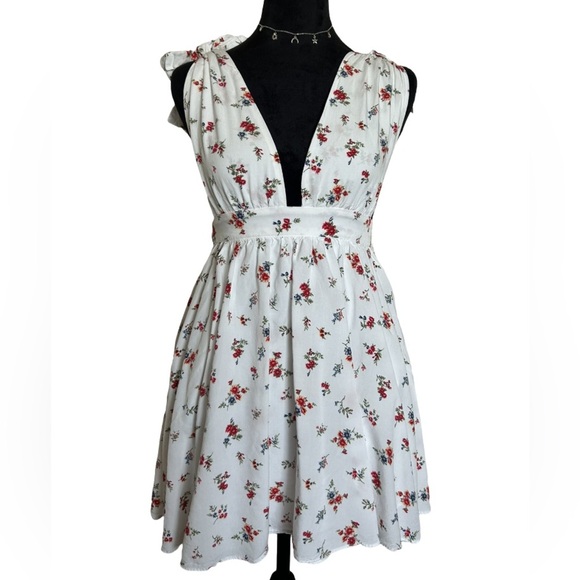 Forever 21 Mini Floral Halter Mini Dress - Picture 1 of 9